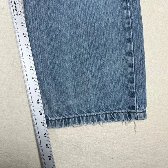 Vintage Distressed Silver Tab Low and Loose Jeans Men 33x32 Blue Medium Wash Y2K - Picture 8 of 12